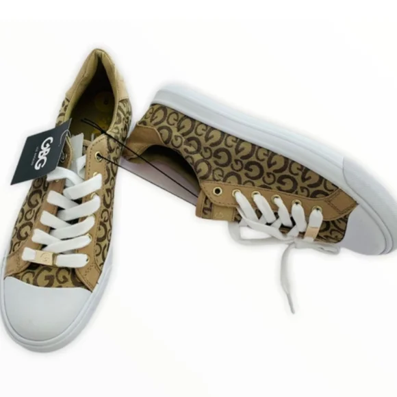 Guess Shoes Size 8 Canvas Monogram Sneakers NWOT - Picture 7 of 16